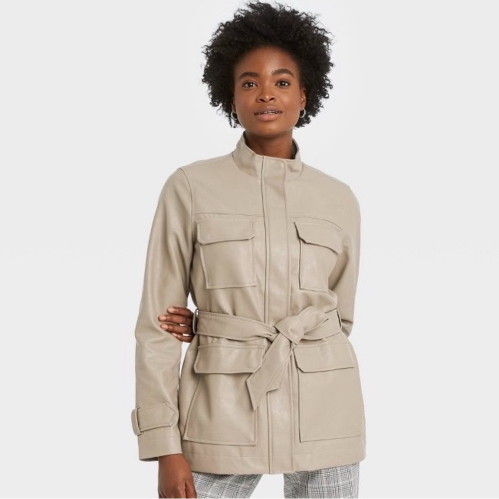 Women’s Faux Leather Jacket Burberry-style country jacket